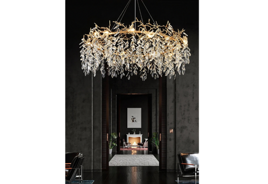 French style crystal copper chandelier