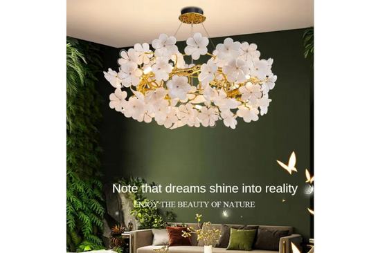 Sand aluminum gold-plated chandelier